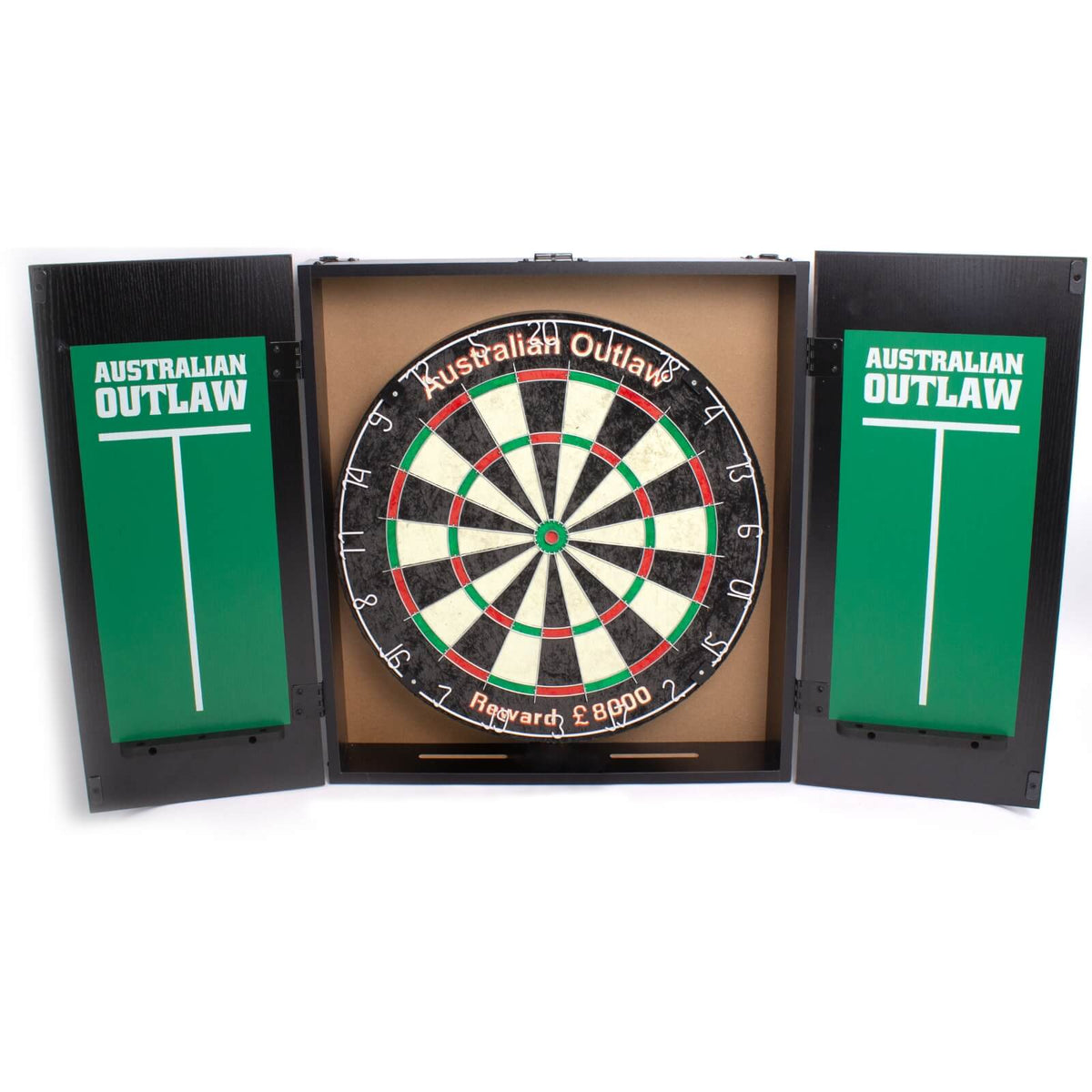 Dartboards - Formula Sports - Australian Outlaw Dartboard &amp; Cabinet Set 
