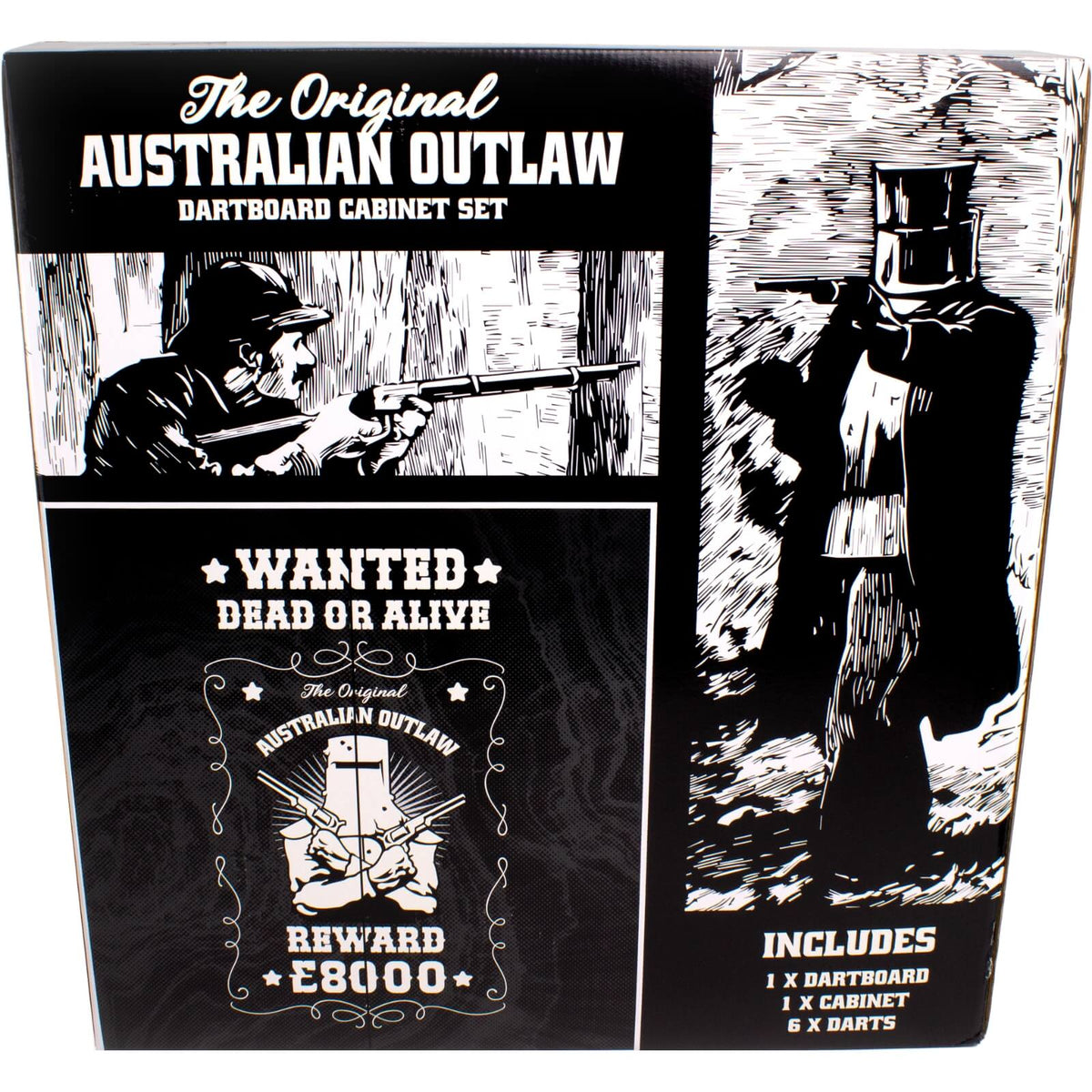 Dartboards - Formula Sports - Australian Outlaw Dartboard &amp; Cabinet Set 