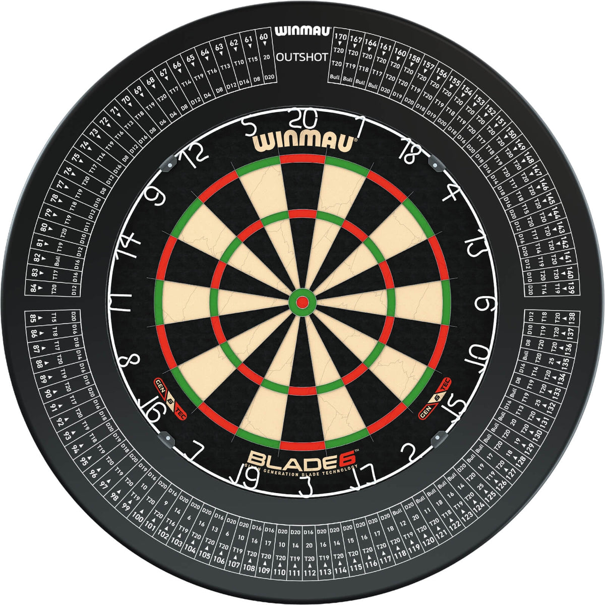 Surrounds &amp; Dartboards - Winmau - Outshot Dartboard Surround &amp; Dartboard Bundle - Choose Your Board Winmau - Blade 6