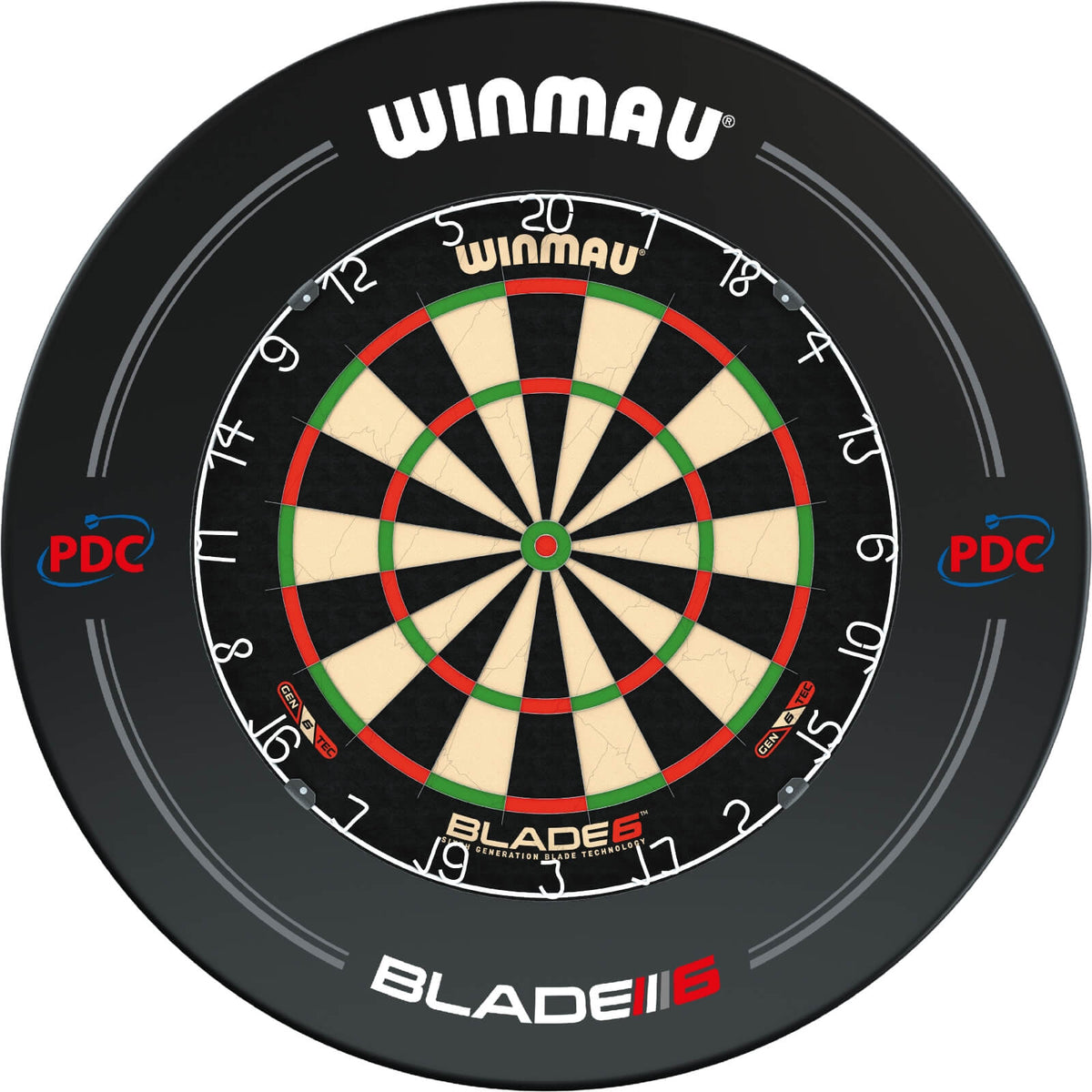 Surrounds &amp; Dartboards - Winmau - Black PDC Blade 6 Dartboard Surround &amp; Dartboard Bundle - Choose Your Board Winmau - Blade 6