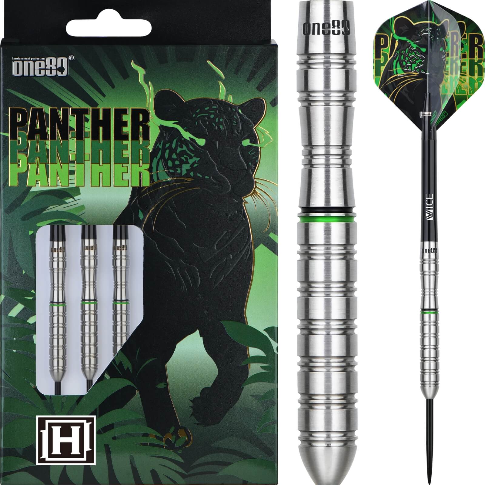 One80 - Panther H Darts - Steel Tip - 80% Tungsten - 21g 23g 25g