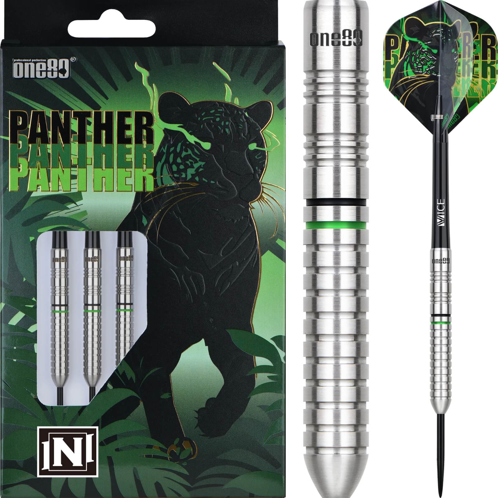 One80 - Panther N Darts - Steel Tip - 80% Tungsten - 20g 22g 24g 26g 27g 28g 29g 30g