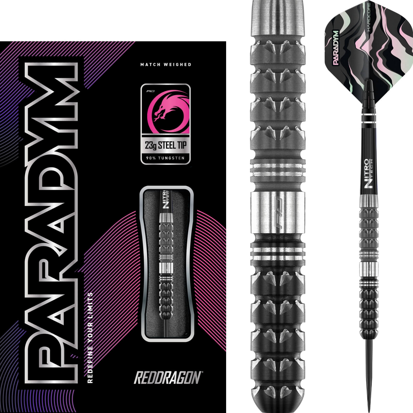 Darts - Red Dragon - Paradym Darts - Steel Tip - 90% Tungsten - 21g 23g 25g