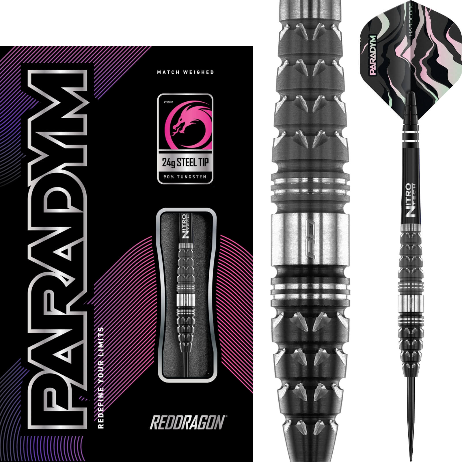 Darts - Red Dragon - Paradym Darts - Steel Tip - 90% Tungsten - 24g 26g