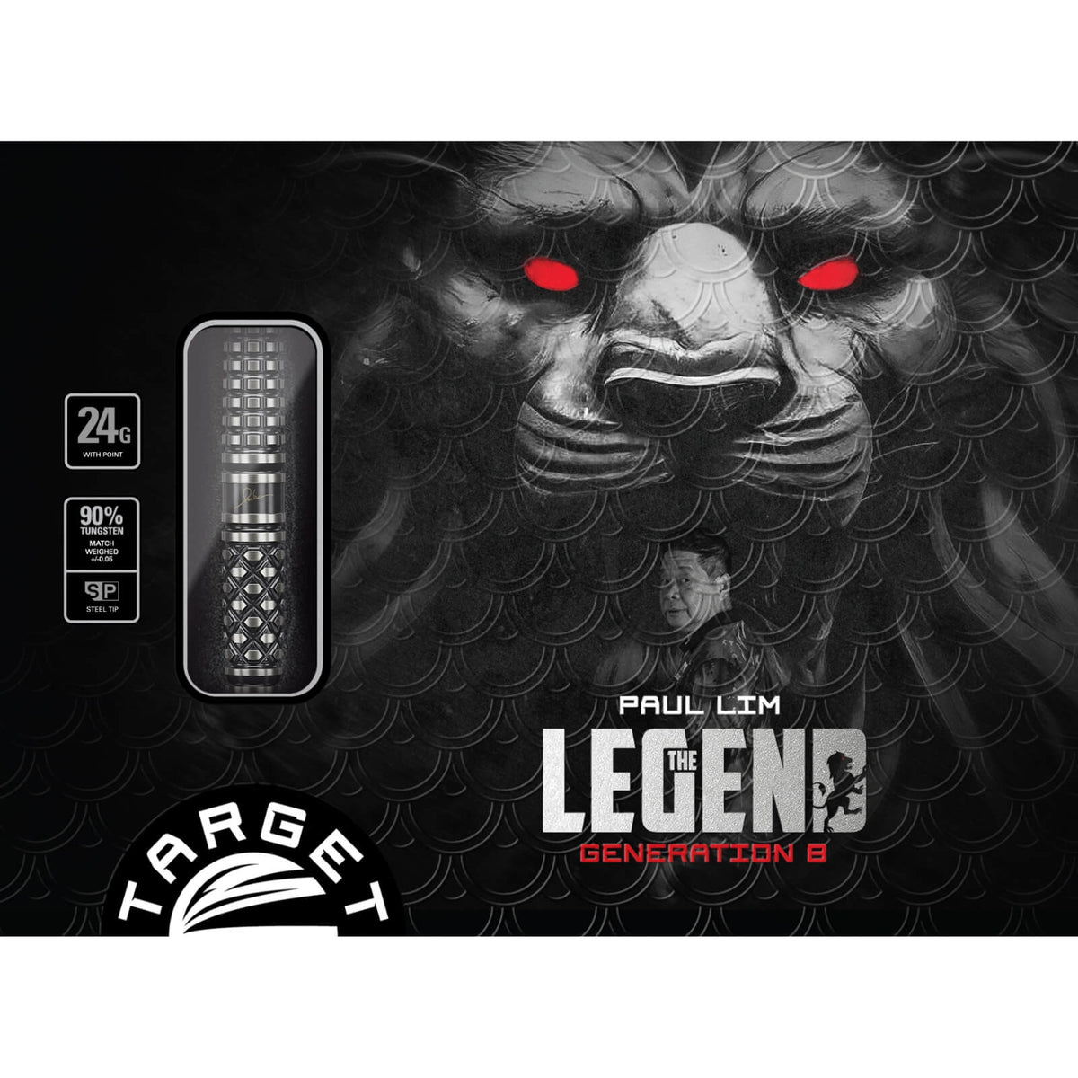 Darts - Target Japan - Paul Lim Gen 8 Darts - Swiss Point - Steel Tip - 95% Tungsten - 24g