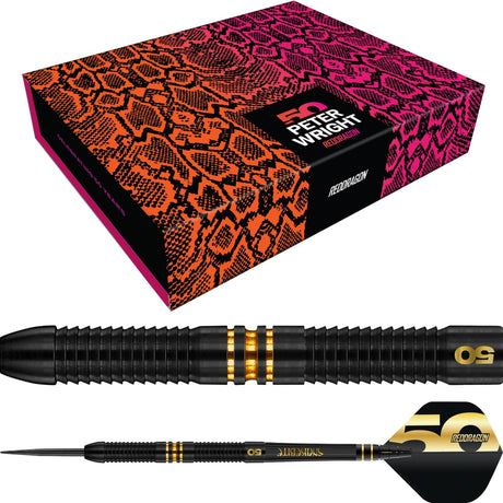 Red Dragon - Peter Wright 50 Years Limited Edition Darts - 90% Tungsten - 21g -
