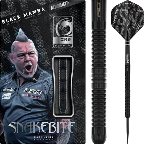Red Dragon - Peter Wright Black Mamba Darts - 90% Tungsten - 22g 24g -