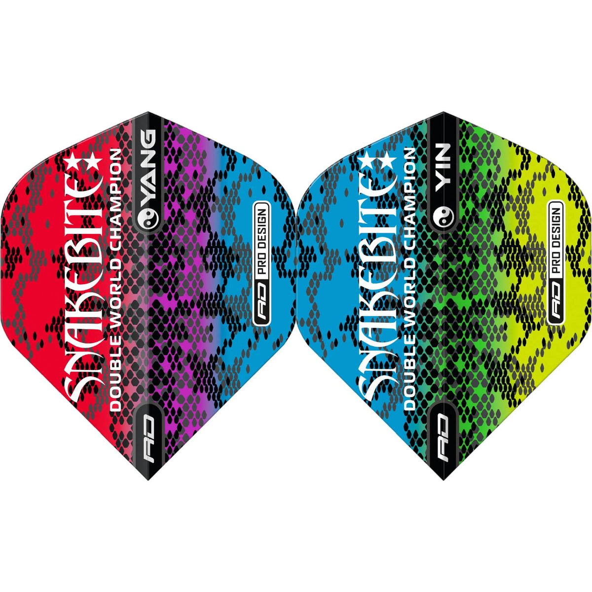 Dart Flights - Red Dragon - Peter Wright Ying Yang Double World Champion - Big Wing Dart Flights Blue