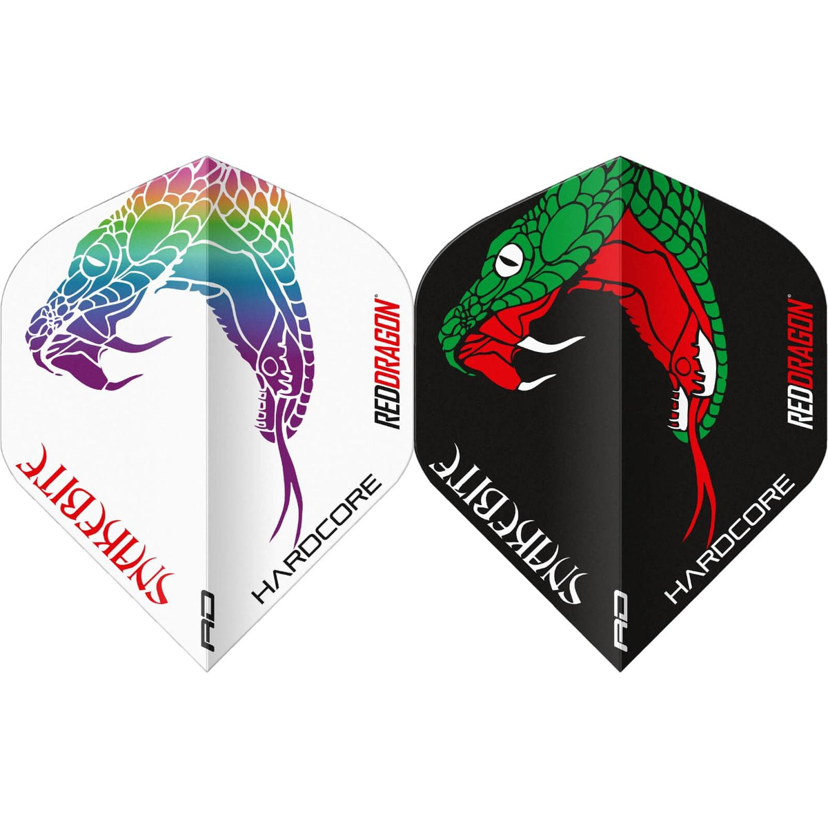 Dart Flights - Red Dragon - Peter Wright Ying Yang Snake Head - Big Wing Dart Flights 
