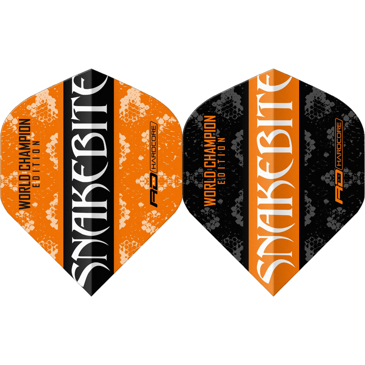 Dart Flights - Red Dragon - Peter Wright Ying Yang World Champion - Big Wing Dart Flights Orange