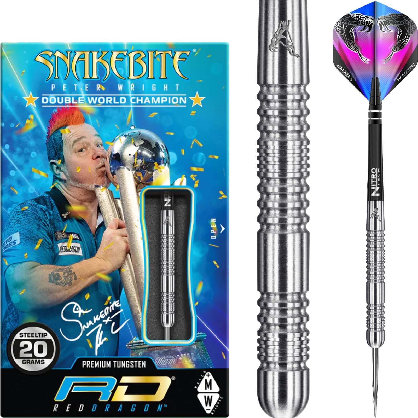 Red Dragon - Peter Wright Euro 11 Darts - 90% Tungsten - 20g 24g