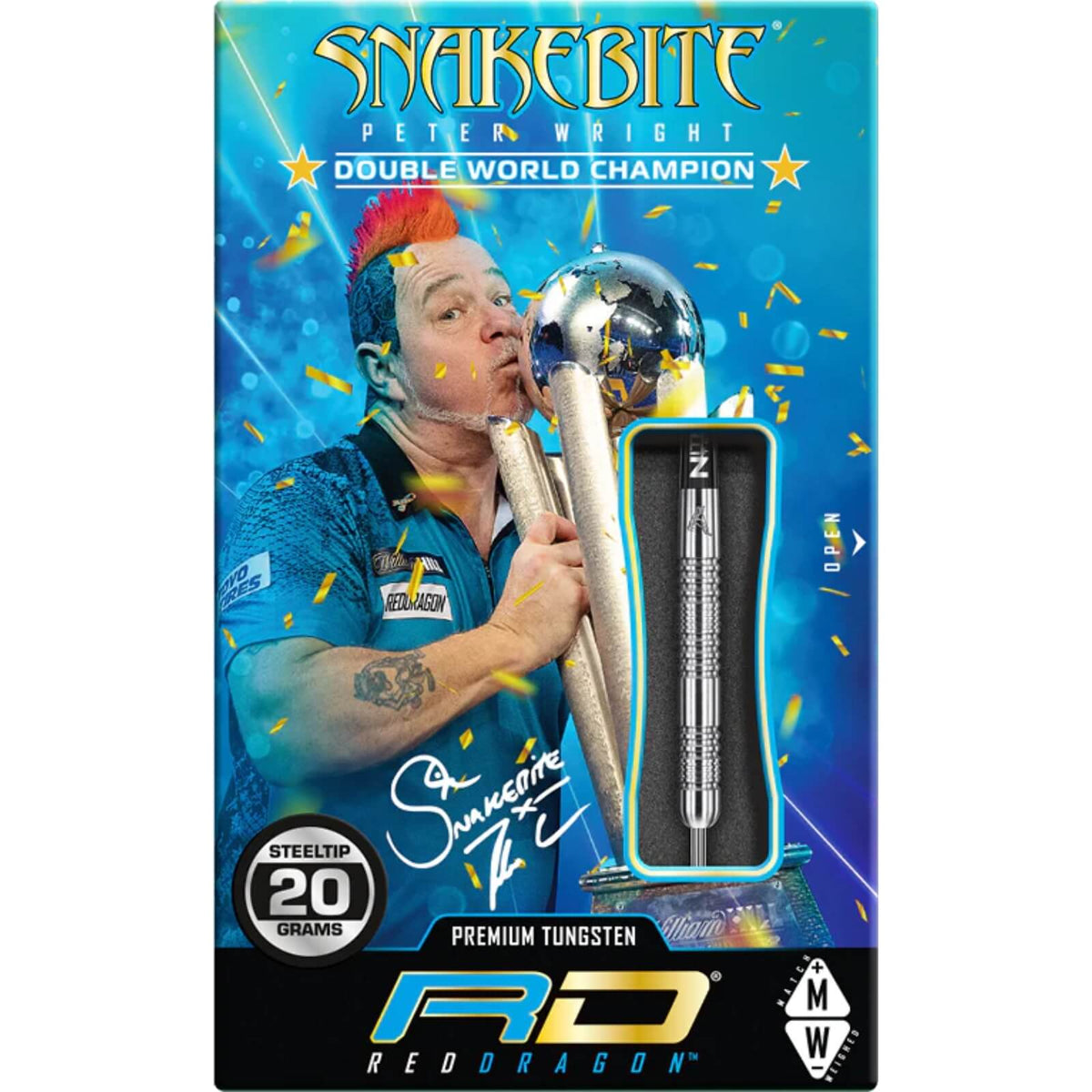 Red Dragon - Peter Wright Euro 11 Darts - 90% Tungsten - 20g 24g