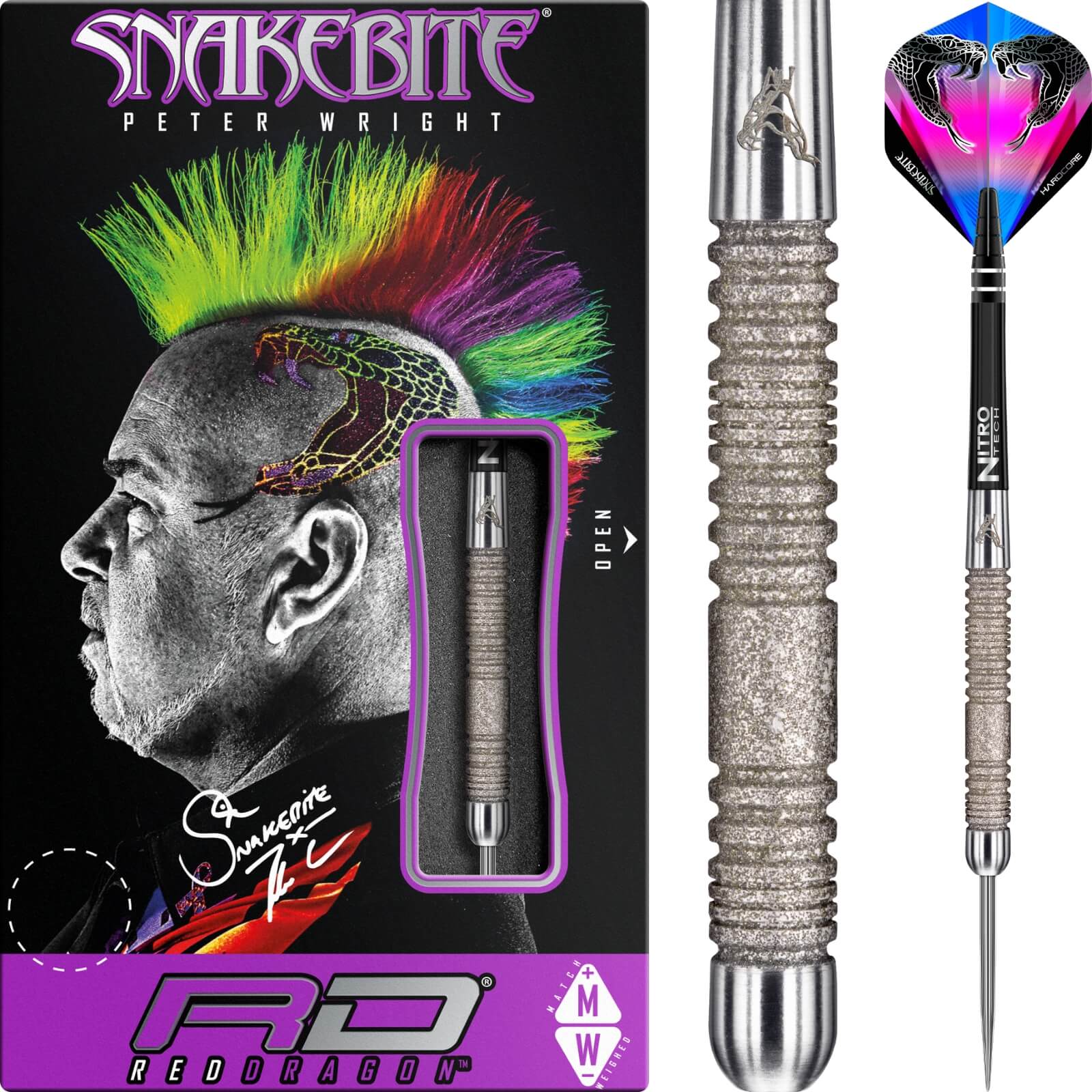 Darts - Red Dragon - Peter Wright Euro 11 Element Darts - Steel Tip - 90% Tungsten - 20g 24g 