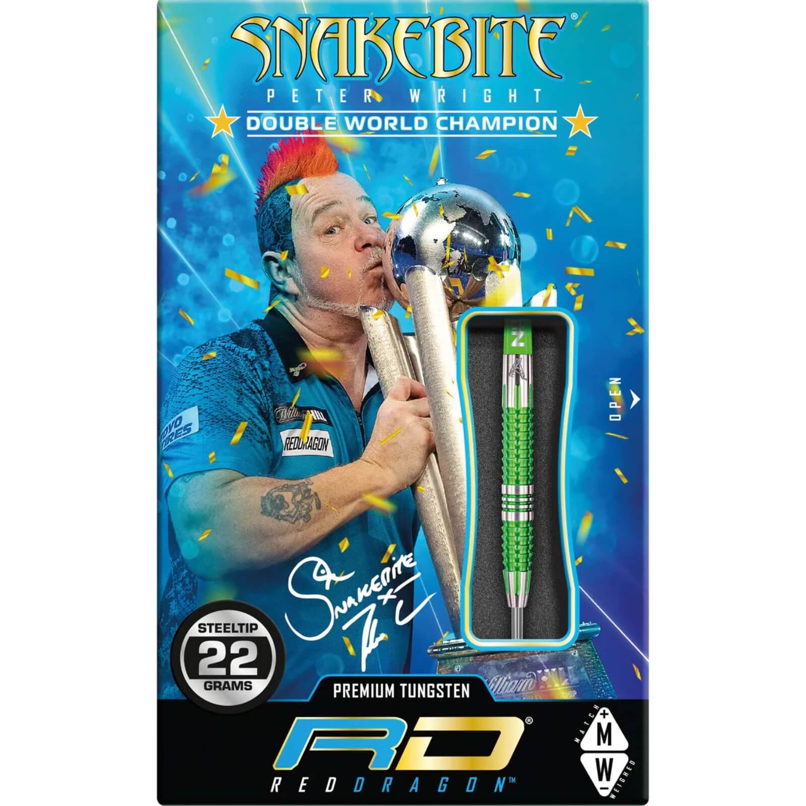 Red Dragon Peter Wright Mamba 2 Steel Tip Darts | Avid Darts Australia