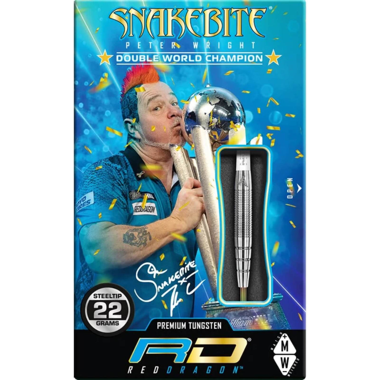 Red Dragon - Peter Wright PL15 Darts - 90% Tungsten - 22g 24g 26g -
