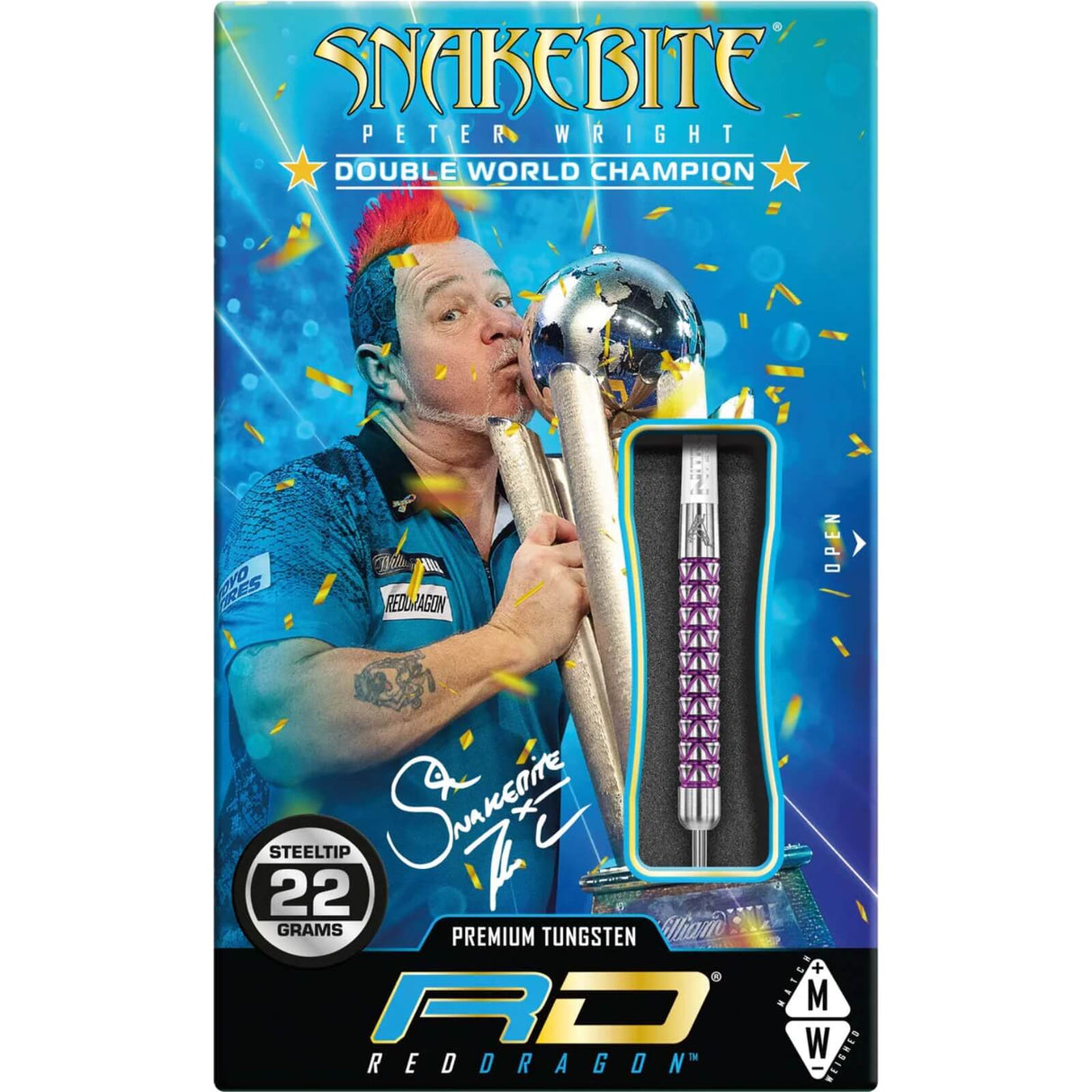 Red Dragon - Peter Wright Vyper Darts - 90% Tungsten - 20g 22g 24g -