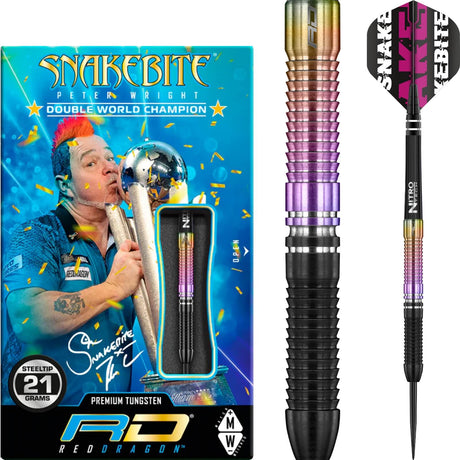Red Dragon - Peter Wright World Champion Darts - 90% Tungsten - 21g 23g 25g -