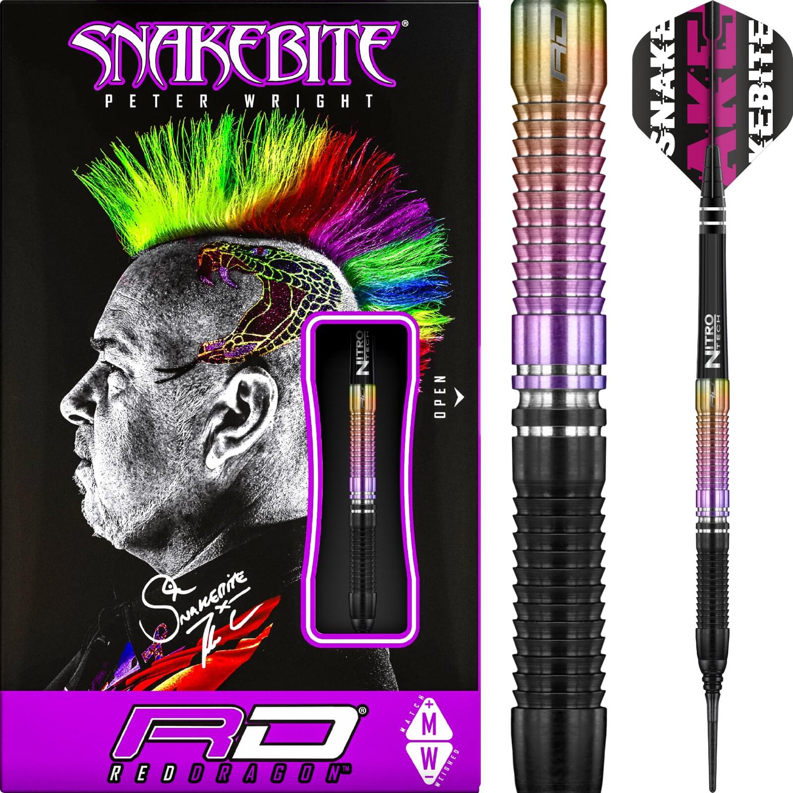 Darts - Red Dragon - Peter Wright World Champion Darts - Soft Tip - 90% Tungsten - 20g 22g 