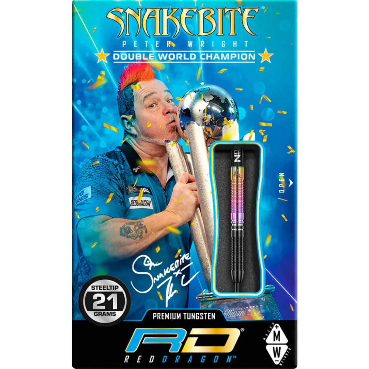 Red Dragon - Peter Wright World Champion Darts - 90% Tungsten - 21g 23g 25g -