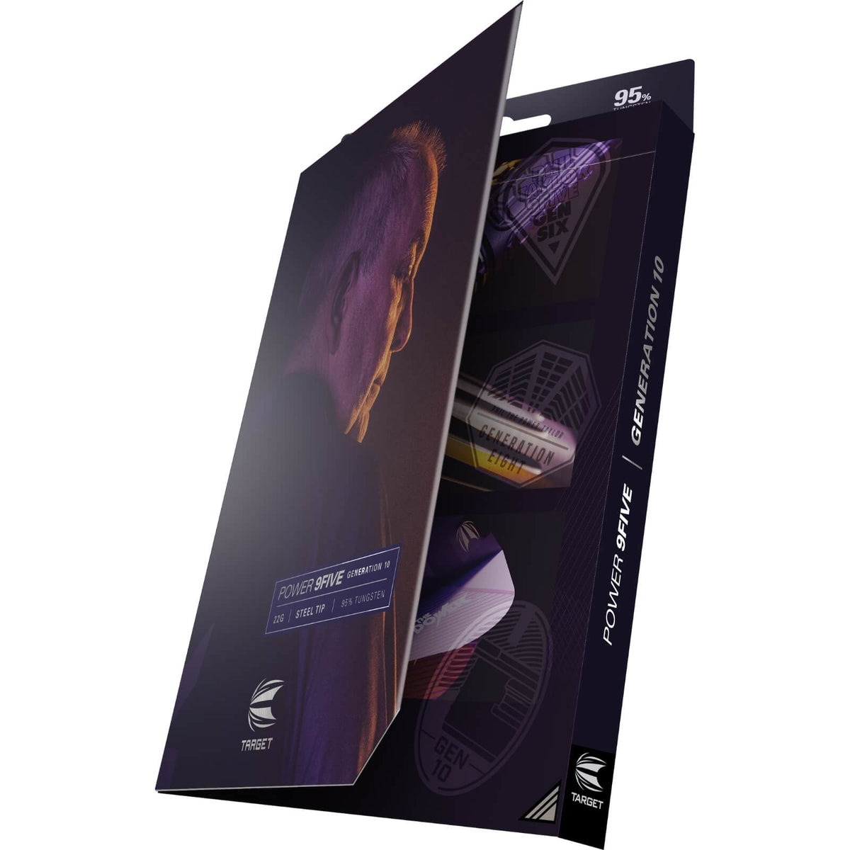 Darts - Target - Phil Taylor Gen 10 Darts - Swiss Point - Steel Tip - 95% Tungsten - 22g 24g 26g 