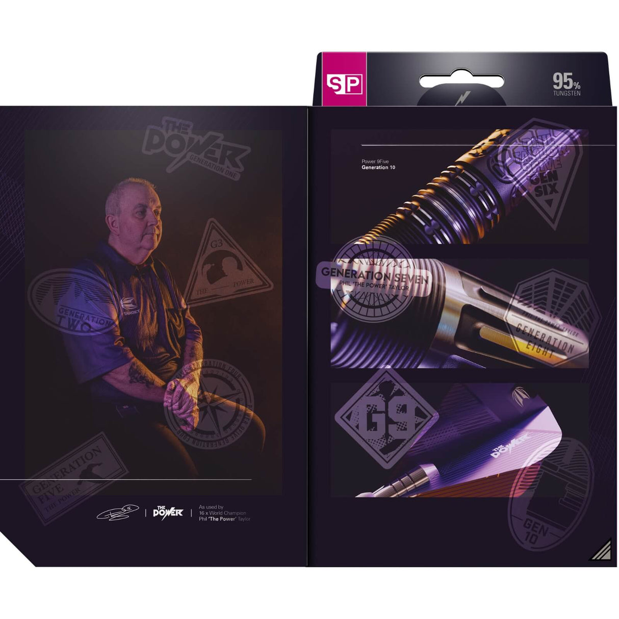 Target - Phil Taylor Gen 10 Darts - Swiss Point - 95% Tungsten - 22g 24g 26g -