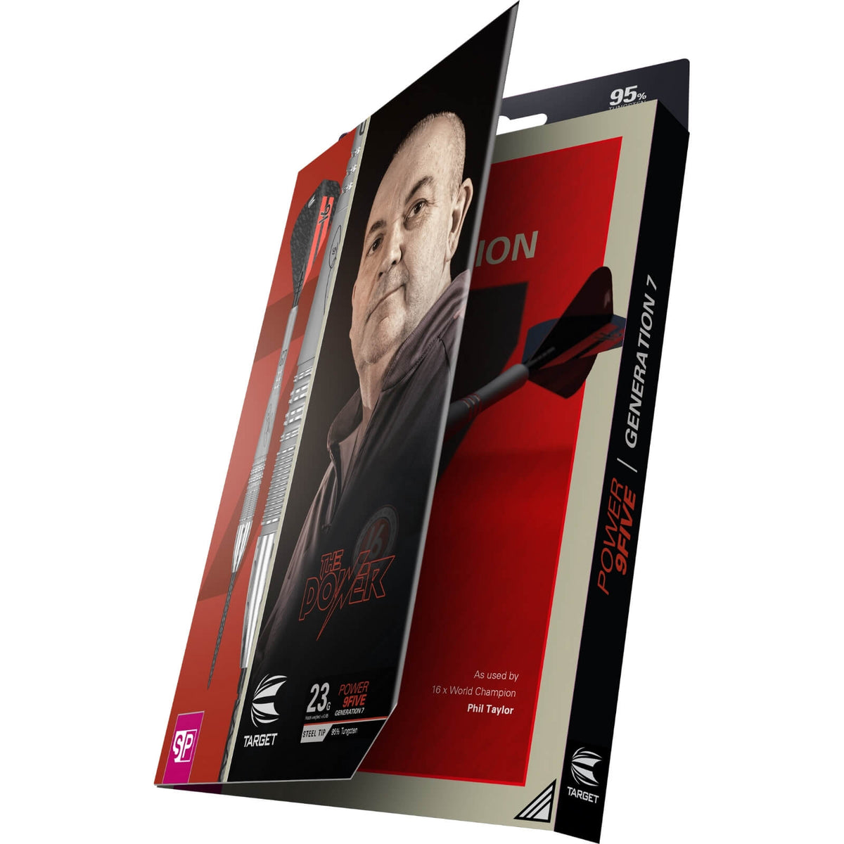 Darts - Target - Phil Taylor Gen 7 Darts - Swiss Point - Steel Tip - 95% Tungsten - 22g 24g 26g 