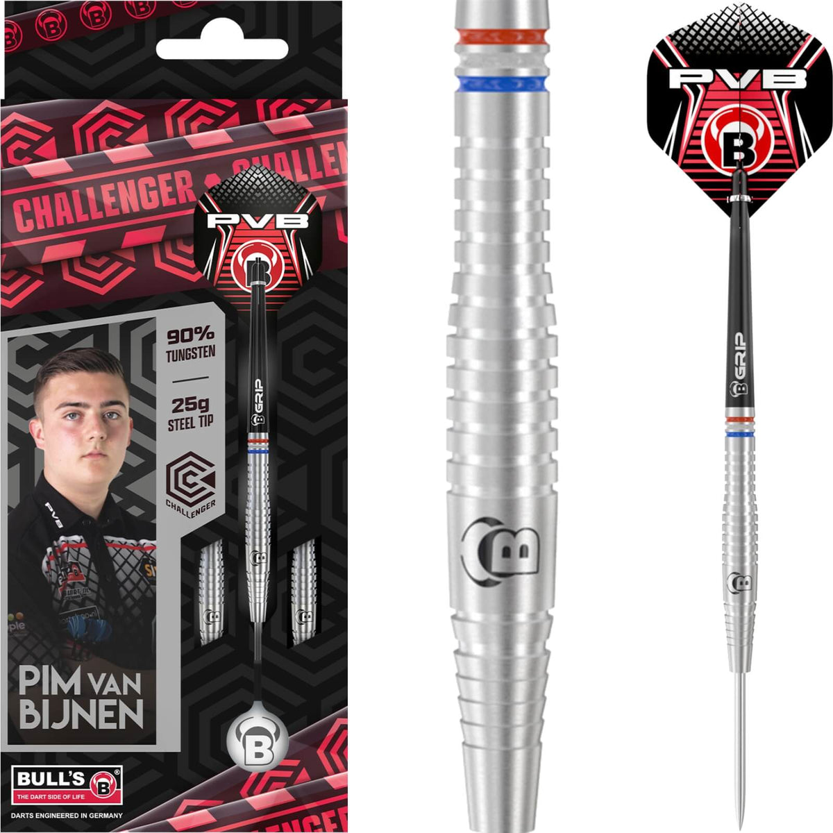 BULL'S - Challenger Pim Van Bijnen Darts - 90% Tungsten - 25g -