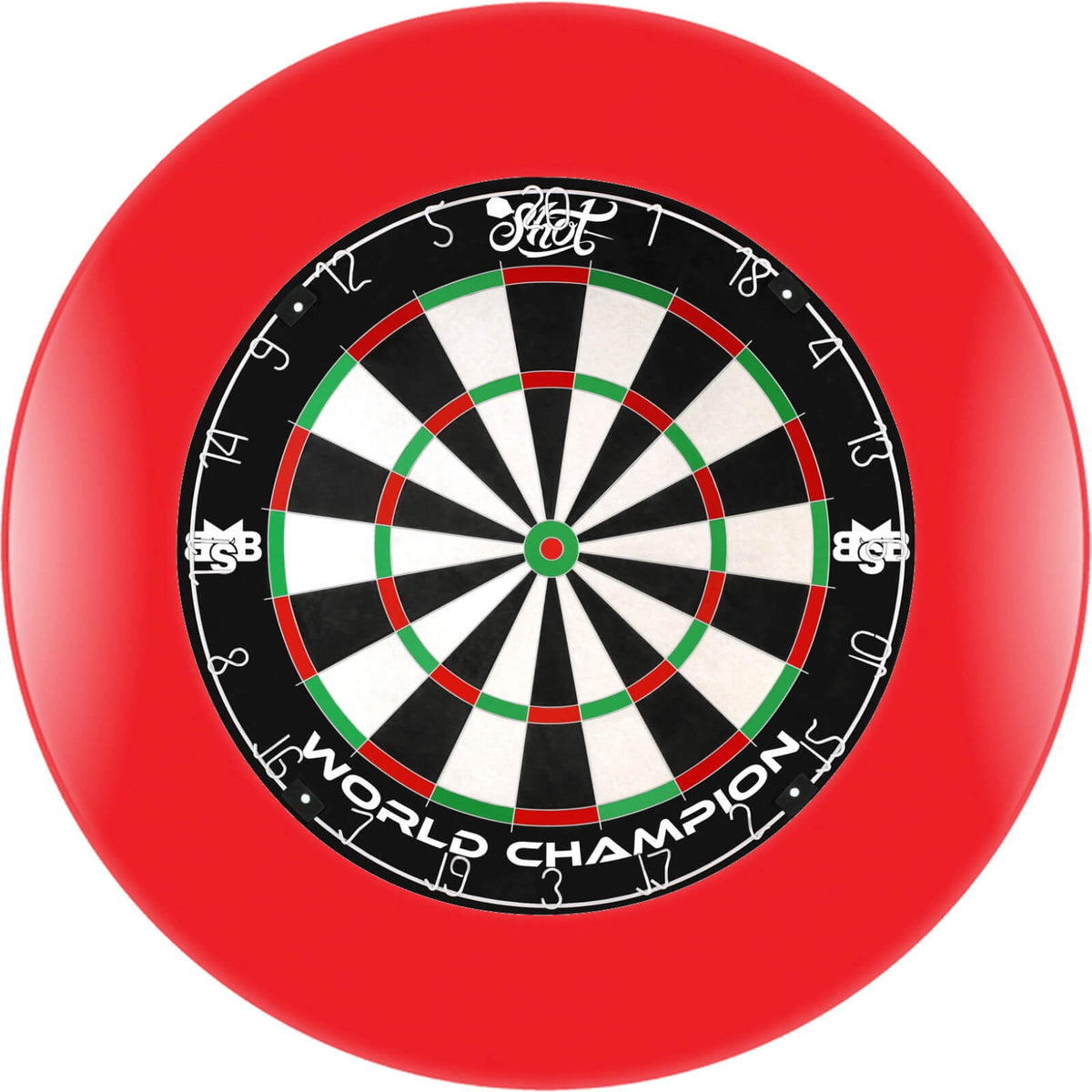 Surrounds &amp; Dartboards - Formula Sports - Plain Dartboard Surround &amp; Dartboard Bundle - Choose Your Board Red / Shot - Michael Smith