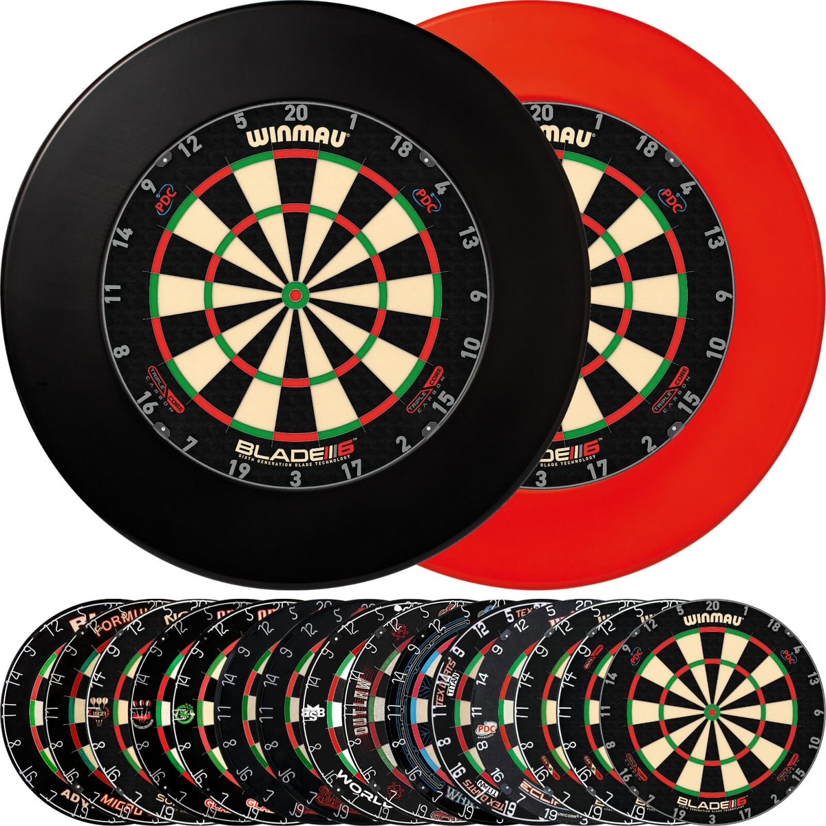 Surrounds &amp; Dartboards - Winmau - Plain Dartboard Surround &amp; Dartboard Bundle - Choose Your Board 
