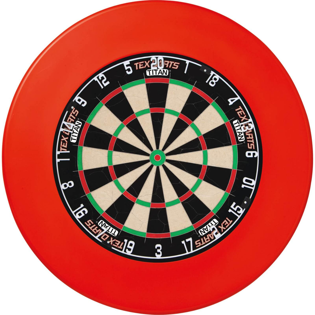 Surrounds &amp; Dartboards - Winmau - Plain Dartboard Surround &amp; Dartboard Bundle - Choose Your Board Red / Tex Darts - Titan