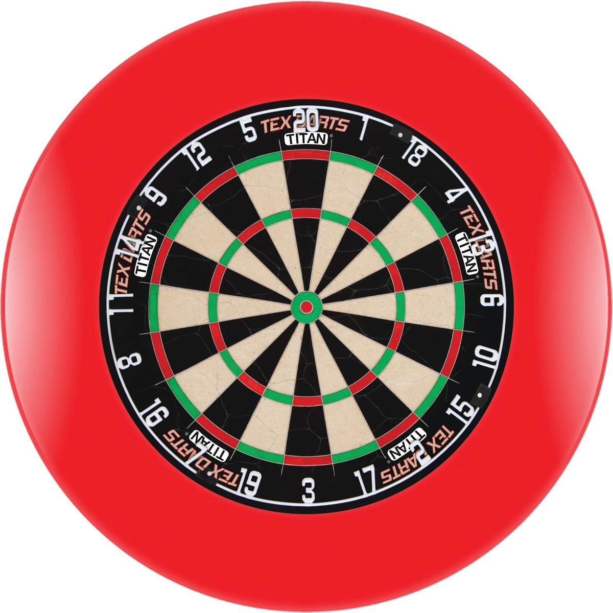 Surrounds &amp; Dartboards - Formula Sports - Plain Dartboard Surround &amp; Dartboard Bundle - Choose Your Board Red / Tex Darts - Titan