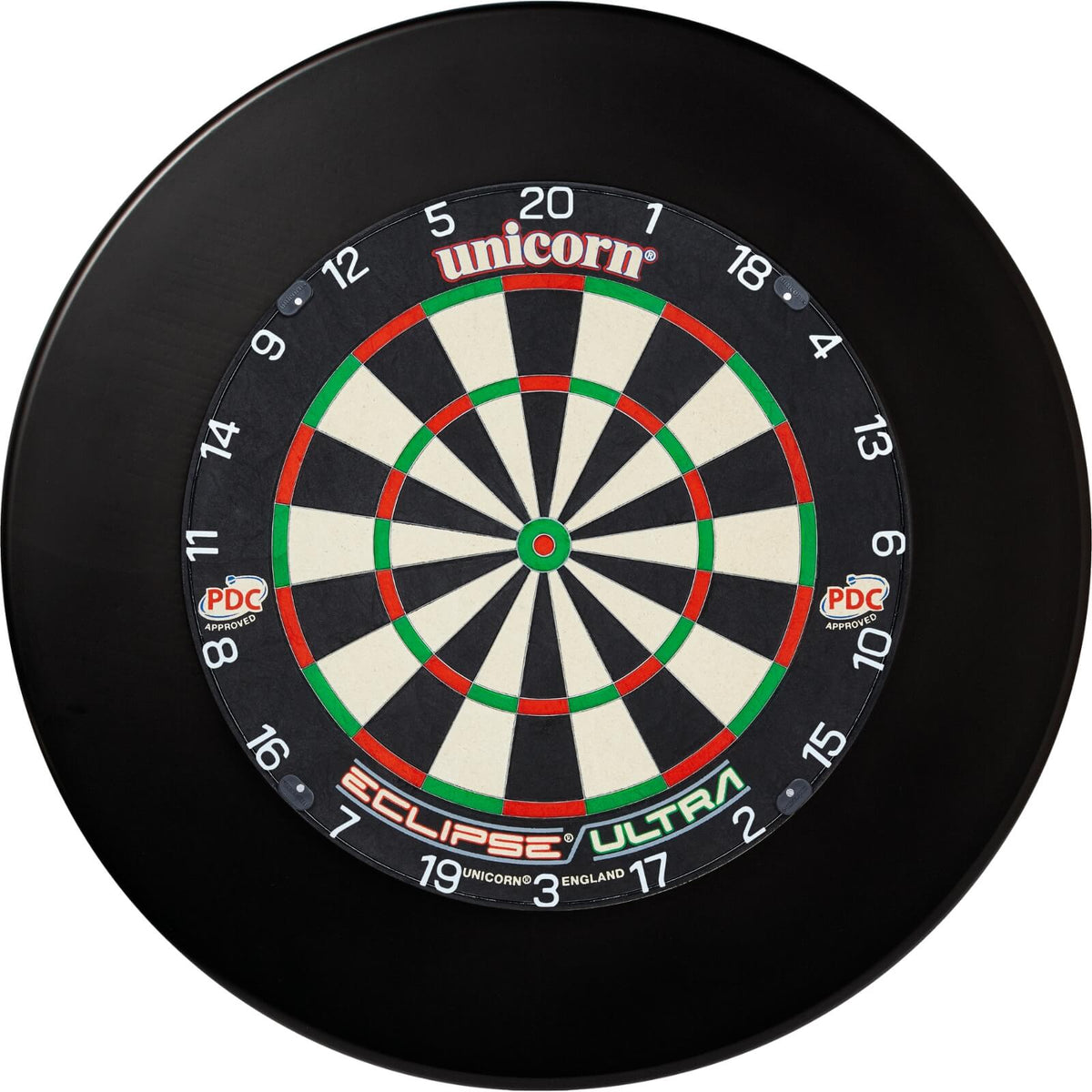 Surrounds &amp; Dartboards - Winmau - Plain Dartboard Surround &amp; Dartboard Bundle - Choose Your Board Black / Unicorn - Eclipse Ultra