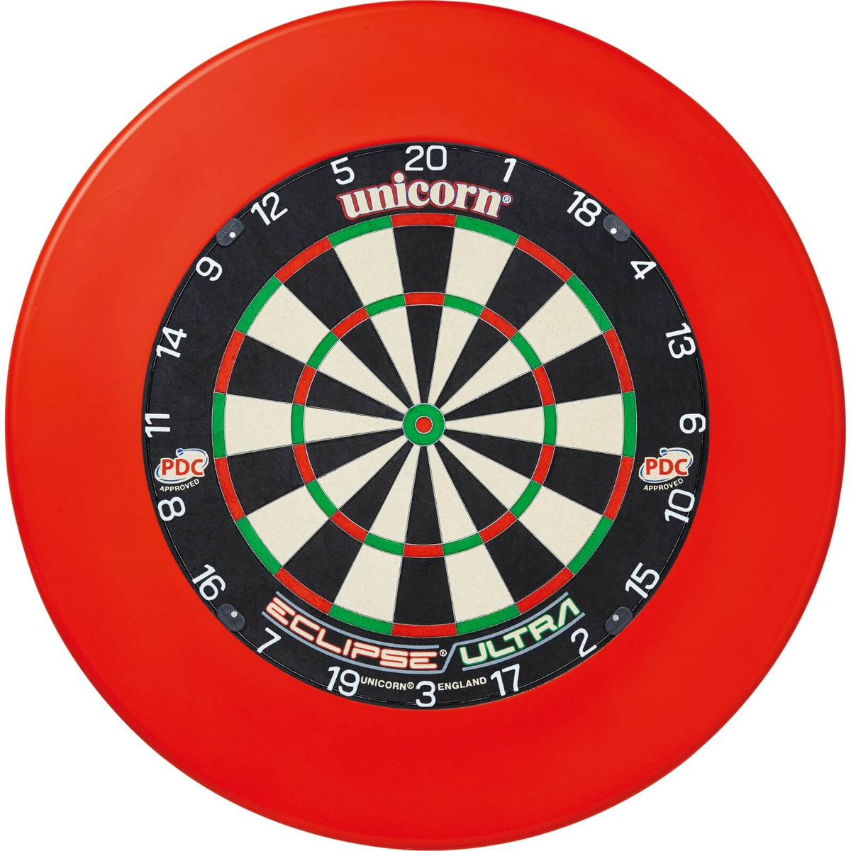 Surrounds &amp; Dartboards - Winmau - Plain Dartboard Surround &amp; Dartboard Bundle - Choose Your Board Red / Unicorn - Eclipse Ultra