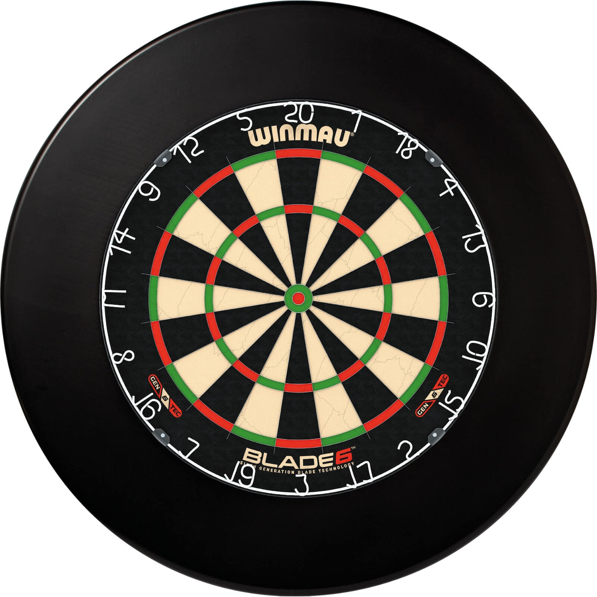 Surrounds &amp; Dartboards - Winmau - Plain Dartboard Surround &amp; Dartboard Bundle - Choose Your Board Black / Winmau - Blade 6