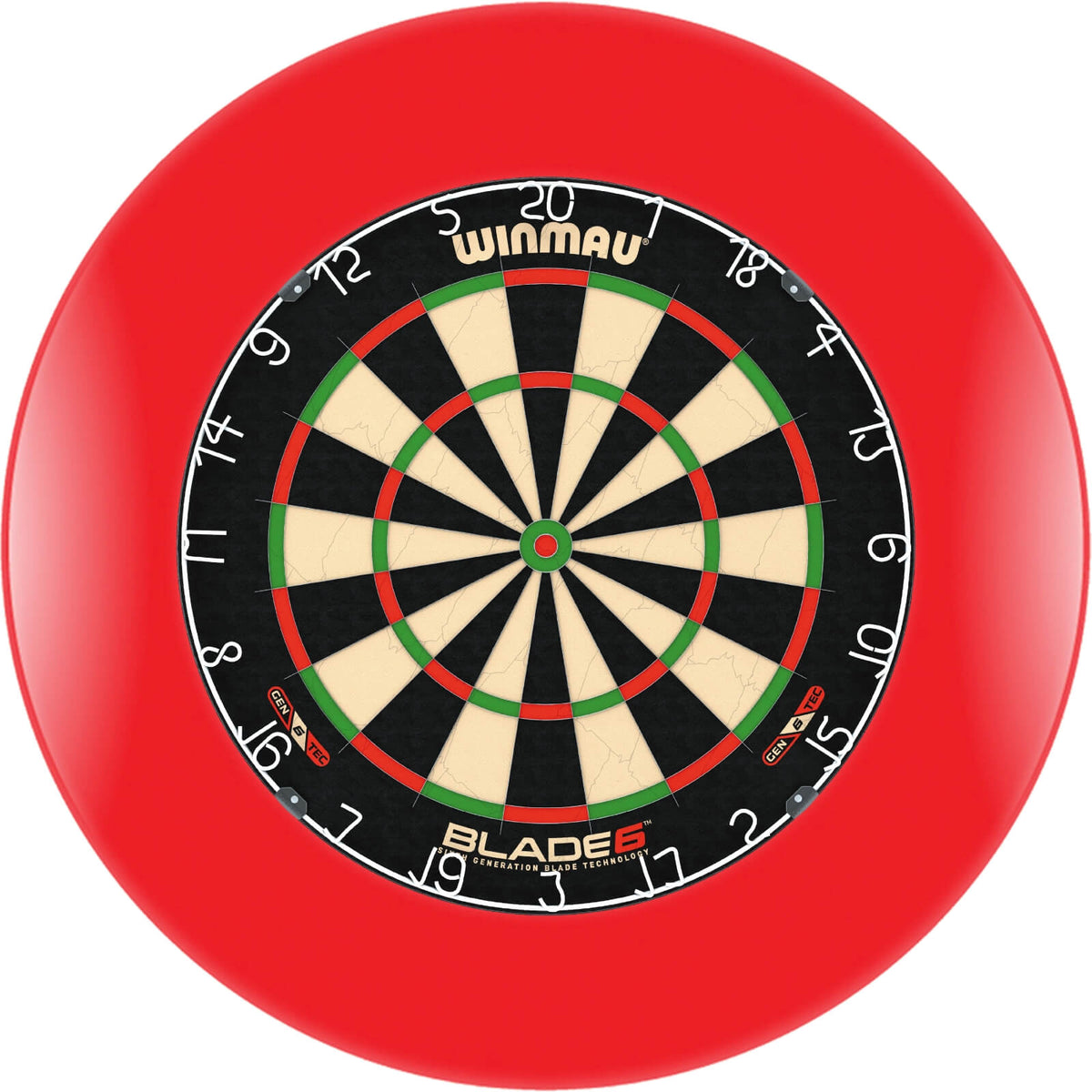 Surrounds &amp; Dartboards - Formula Sports - Plain Dartboard Surround &amp; Dartboard Bundle - Choose Your Board Red / Winmau - Blade 6