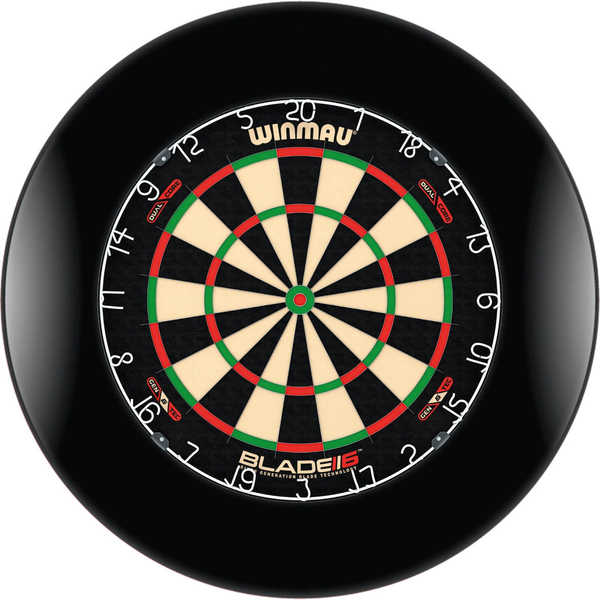 Surrounds &amp; Dartboards - Formula Sports - Plain Dartboard Surround &amp; Dartboard Bundle - Choose Your Board Black / Winmau - Blade 6 Dual Core