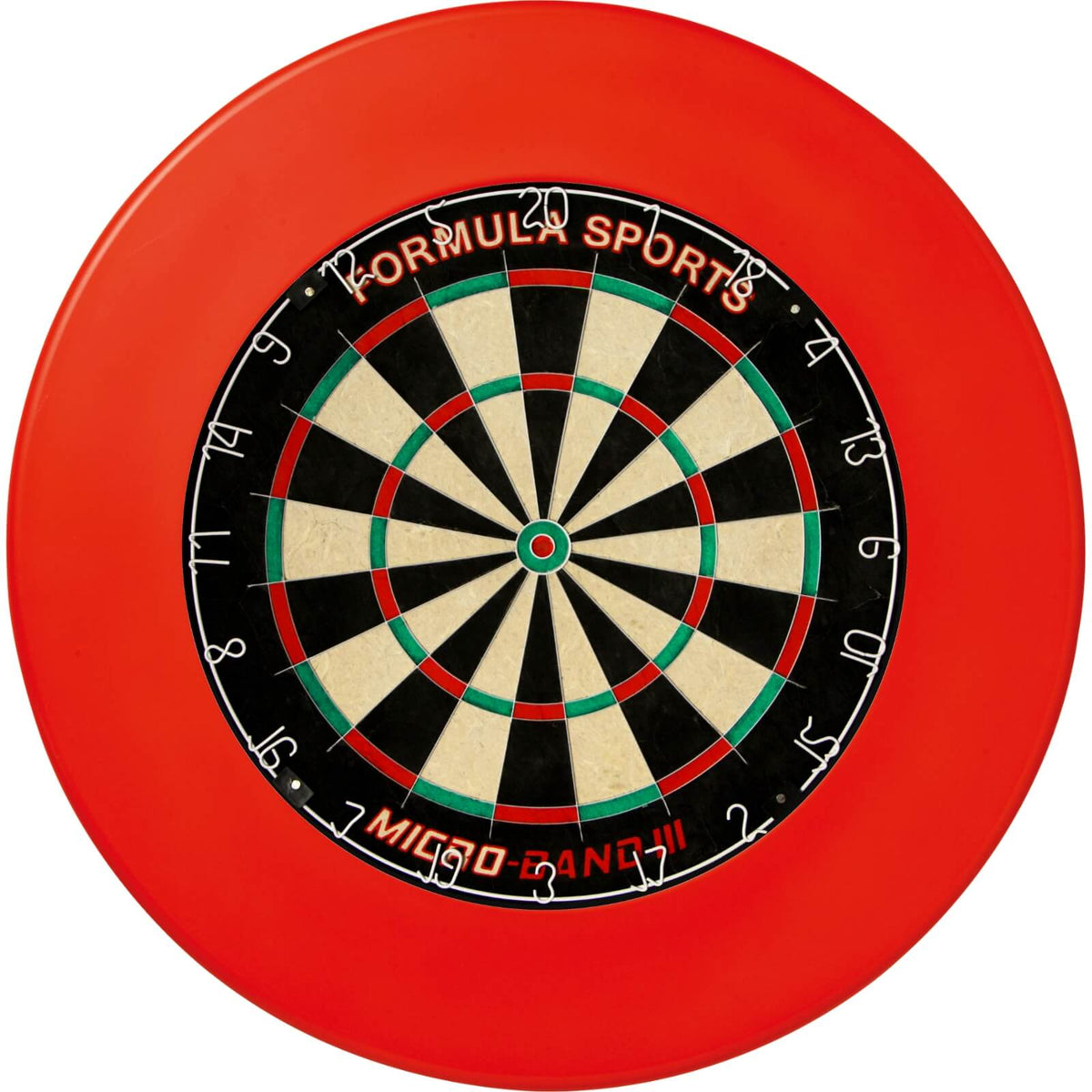 Surrounds &amp; Dartboards - Winmau - Plain Dartboard Surround &amp; Dartboard Bundle - Choose Your Board Red / Formula Sports - Micro Band 3