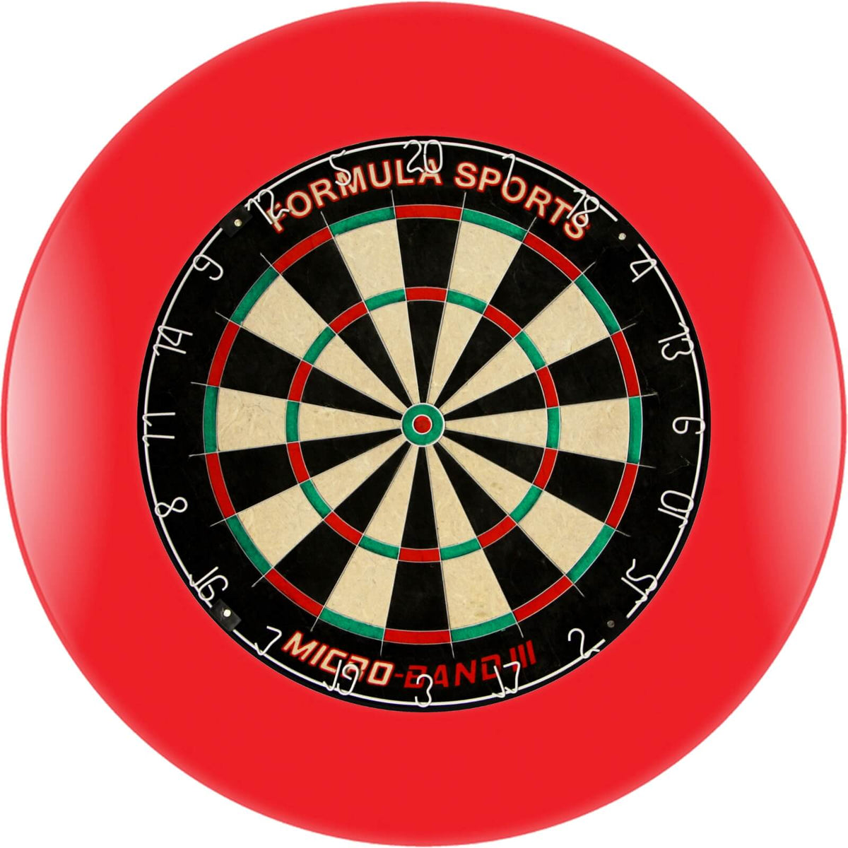 Surrounds &amp; Dartboards - Formula Sports - Plain Dartboard Surround &amp; Dartboard Bundle - Choose Your Board Red / Formula Sports - Micro Band 3