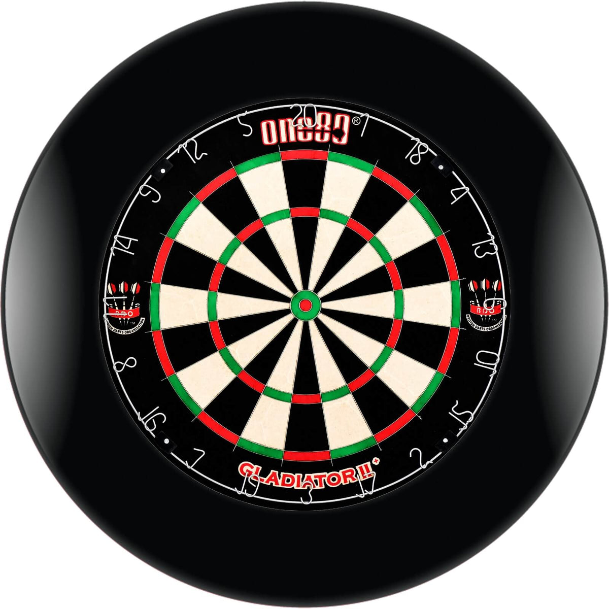 Surrounds &amp; Dartboards - Formula Sports - Plain Dartboard Surround &amp; Dartboard Bundle - Choose Your Board Black / One80 - Gladiator 2+