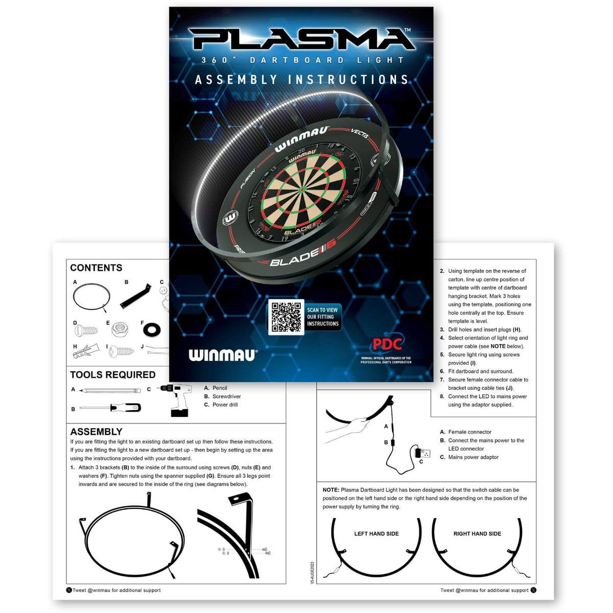 Dartboard Accessories - Winmau - Plasma ICE LED Dartboard Light