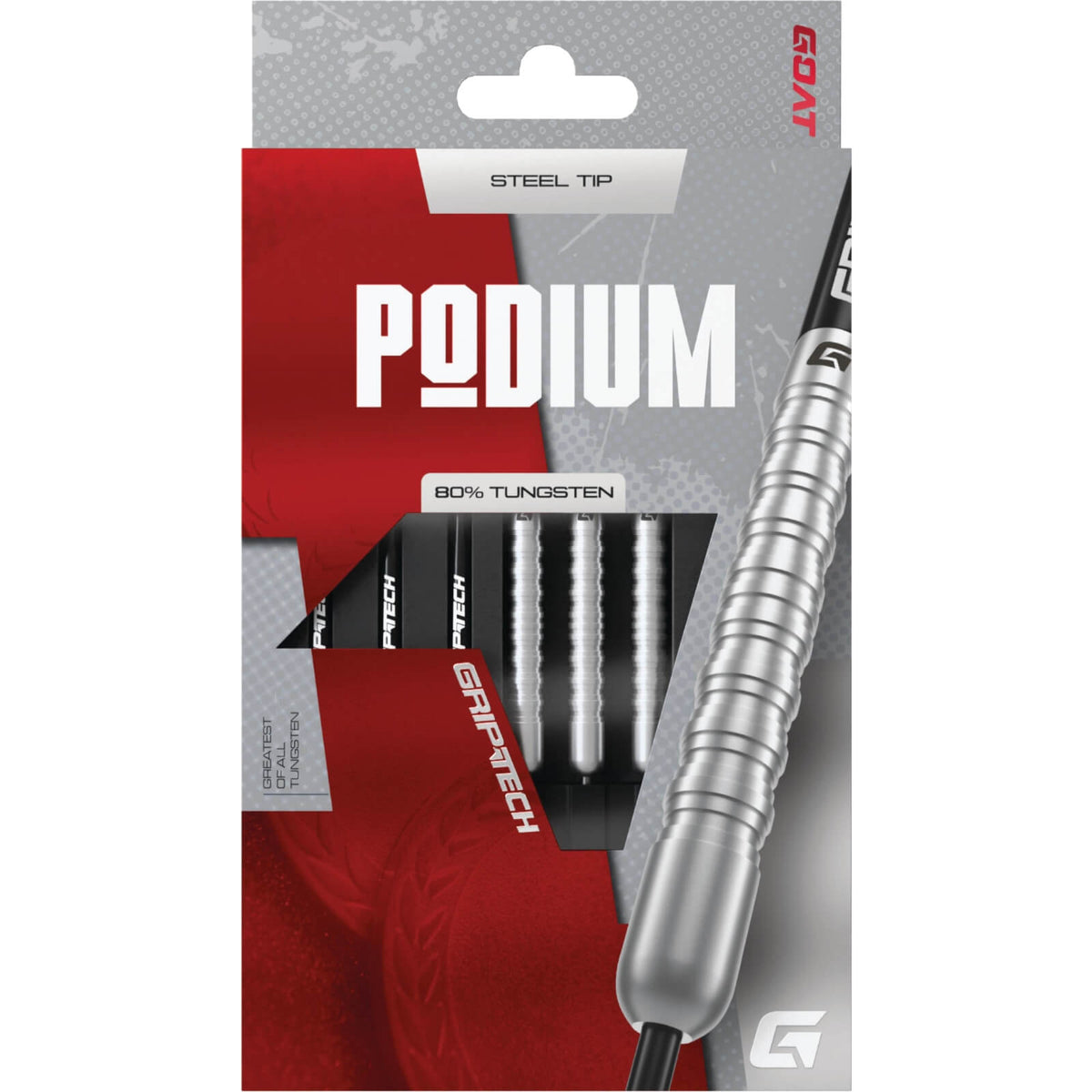 Darts - GOAT - Podium Silver Darts - Steel Tip - 80% Tungsten - 22g 24g