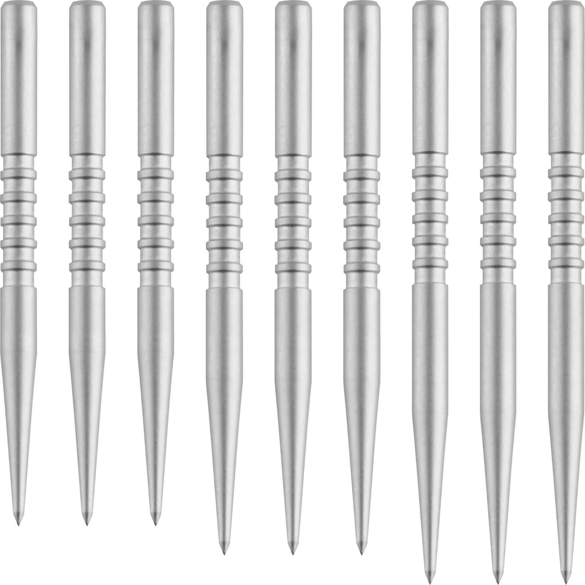 Point Accessories - One80 - Goat Grooved Dart Points - 36mm 38mm 40mm Silver / 36mm