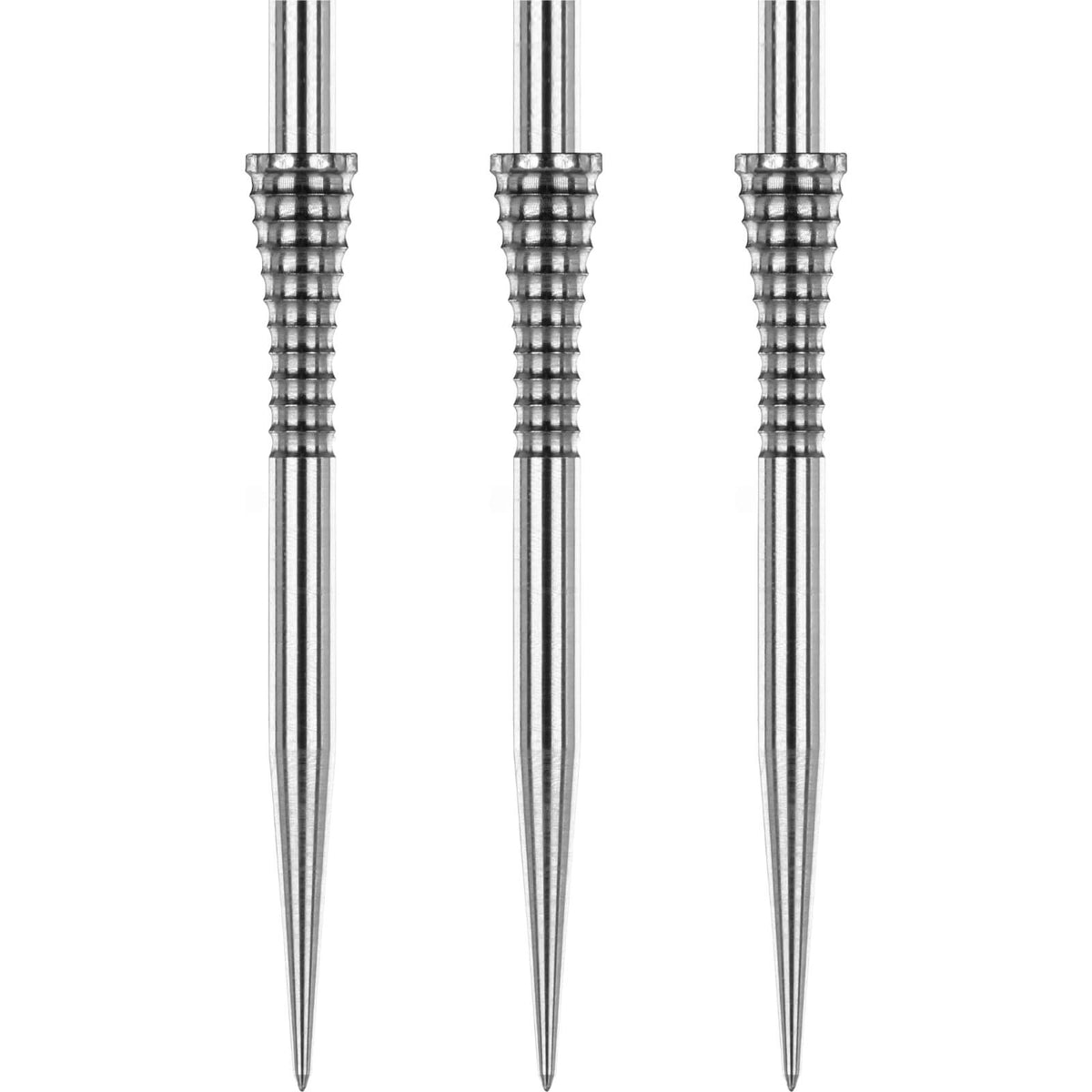 Point Accessories - Red Dragon - Raptor Grooved Dart Points - 38mm Silver