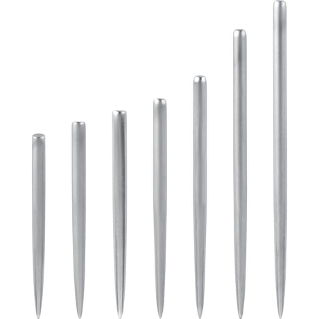 One80 - Long Taper Dart Points - Silver - 32mm 34mm 36mm 38mm 42mm 50mm 55mm -