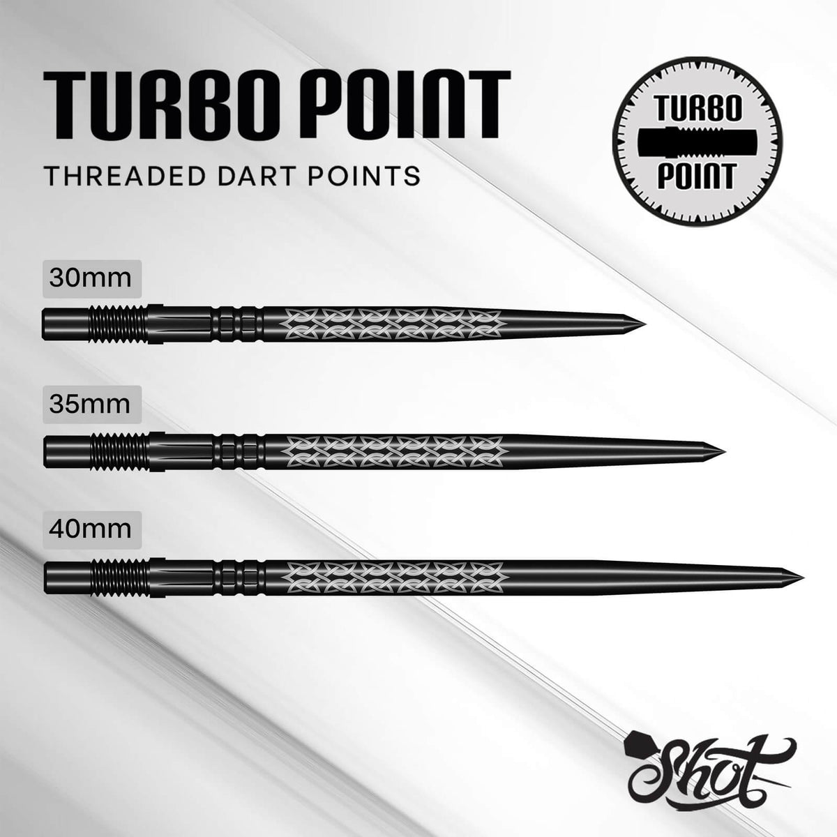Shot - Celt Turbo Dart Points - 30mm 35mm 40mm