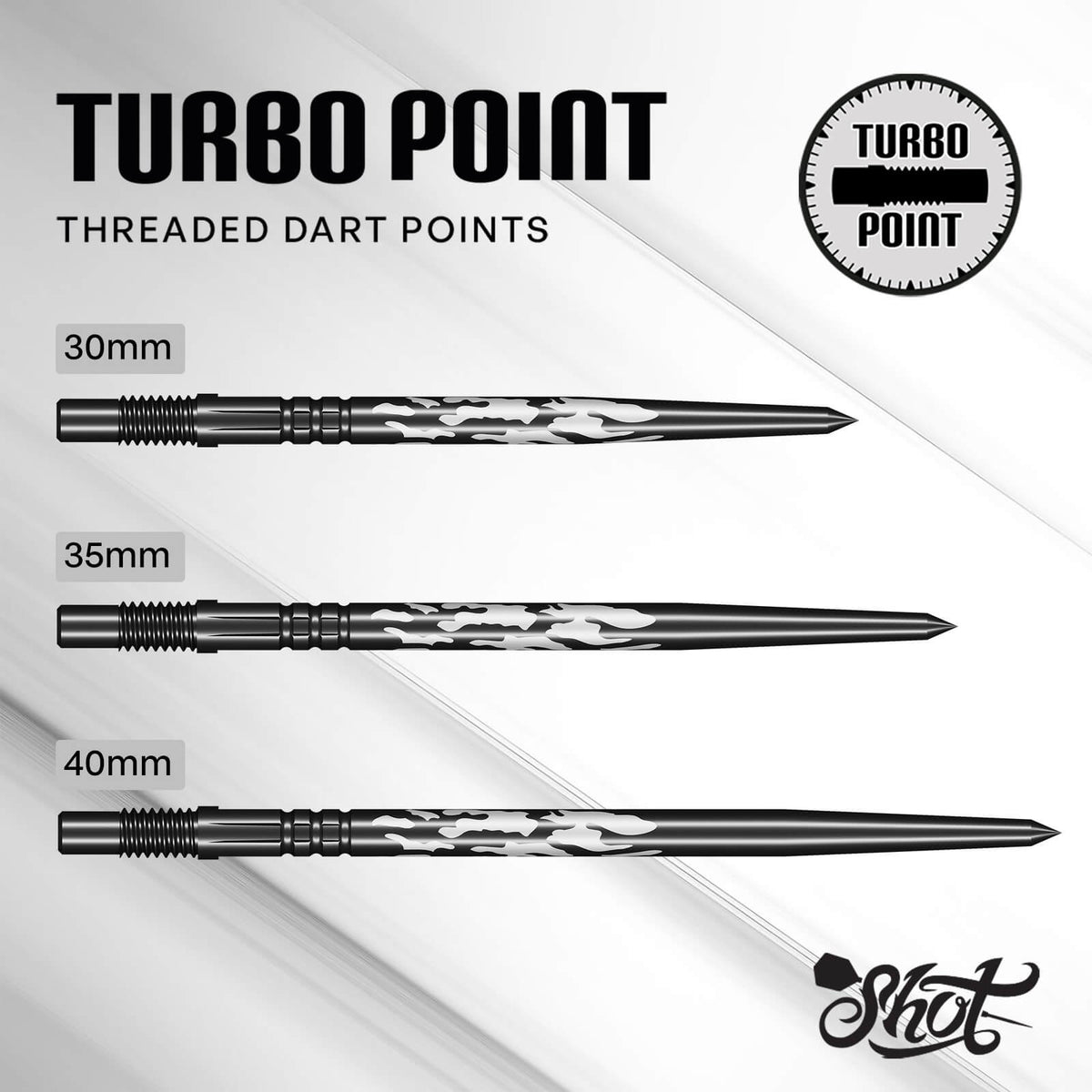 Shot - Shadow Turbo Dart Points - 30mm 35mm 40mm