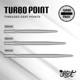 Shot - Silver Turbo Dart Points - 30mm 35mm 40mm