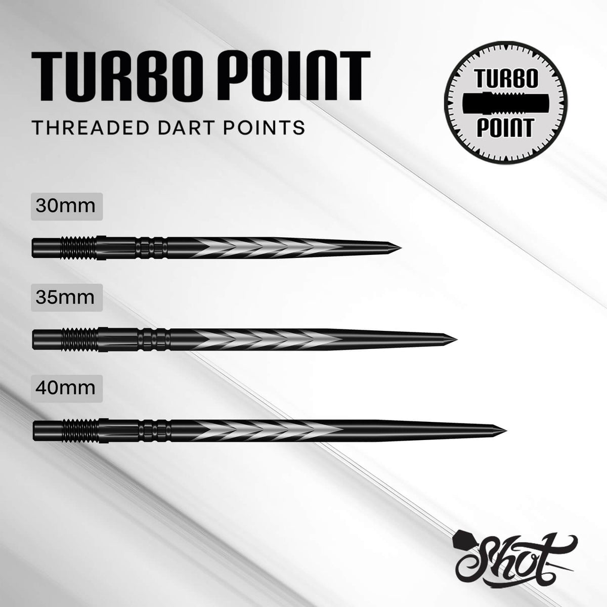 Shot - Tribal Weapon Turbo Dart Points - 30mm 35mm 40mm