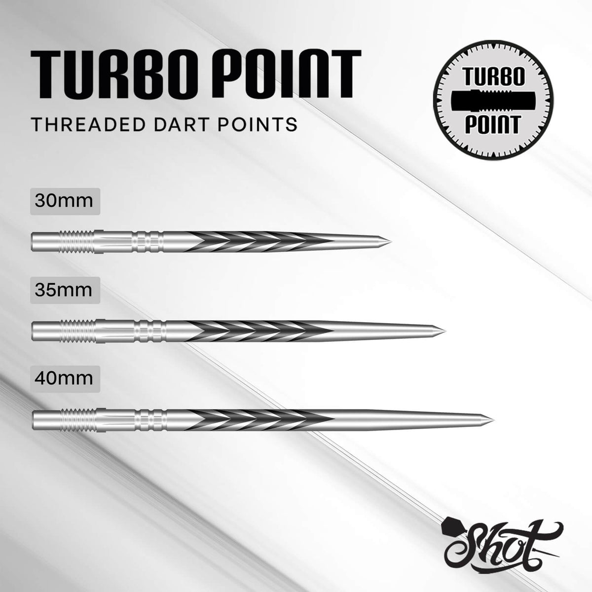 Shot - Tribal Weapon Turbo Dart Points - 30mm 35mm 40mm