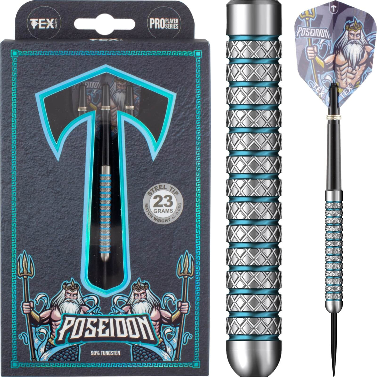 Darts - Tex - Poseidon Darts - Steel Tip - 90% Tungsten - 23g 25g 